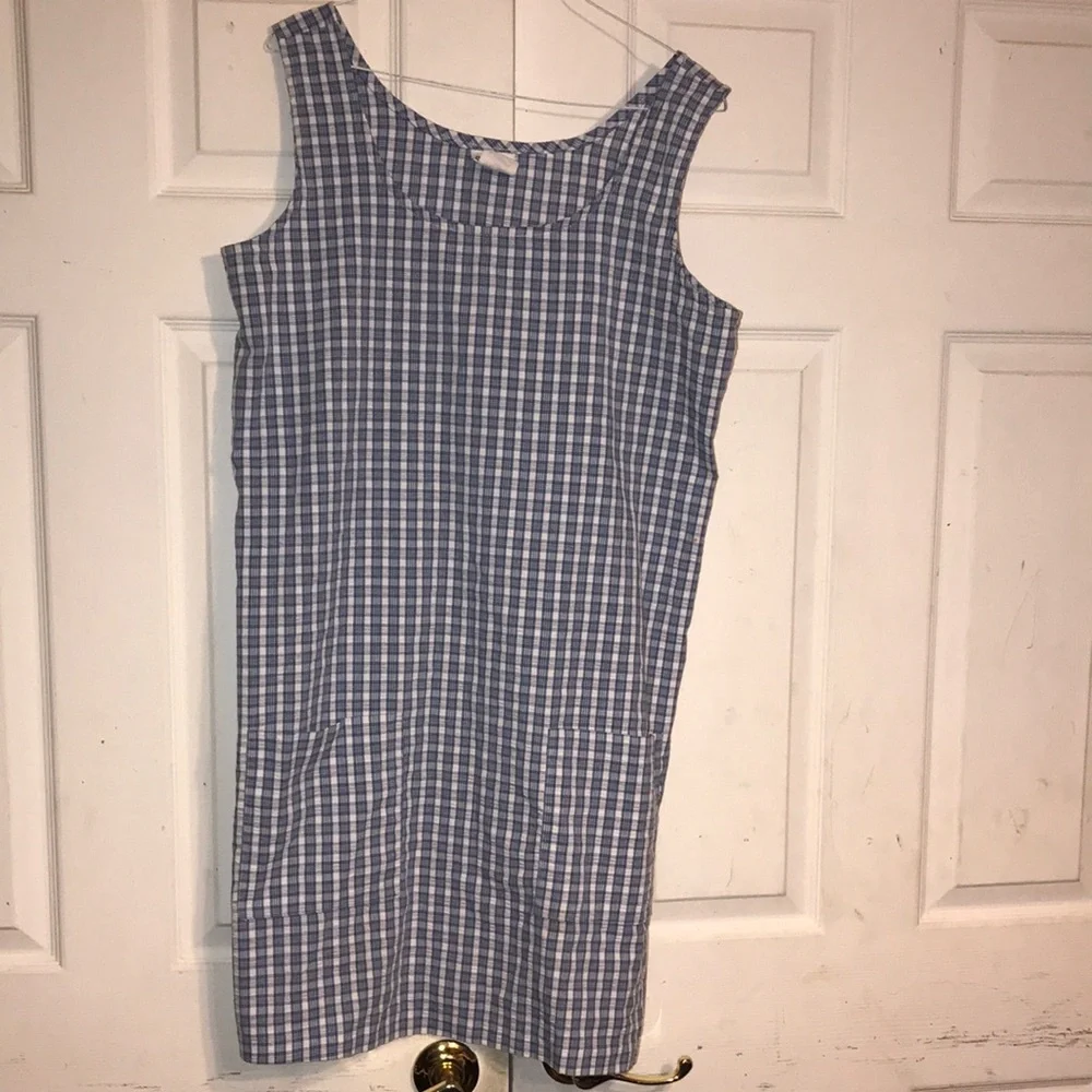 Women’s Seersucker Plaid Jumper - Picture 1 of 5